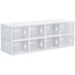Polica za cipele s 8 kutija 112 × 36 × 42 cm, prozirna
