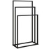Stalak za ručnike s 3 šipke 45 × 21,5 × 85 cm, crni