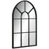 Zidno ogledalo s metalnim okvirom 70 × 50 cm, crno