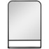 Zidno ogledalo s metalnim okvirom i policom 70 × 10,2 × 50 cm, crno