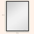 Zidno pravougaono ogledalo s okvirom od MDF-a 60 × 80 cm, crno