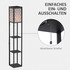 Podna lampa s 3 police, crna