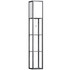 Podna lampa s 3 police 26 × 26 × 160 cm, crno-bijela