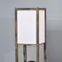 Podna lampa s 3 police 26 × 26 × 160 cm, rustik smeđa i bijela