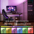 Podna LED lampa s dvije okretne glave i RGB svjetlom, crna