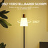 Podna LED lampa s okretnim sjenilom i tri boje svjetla, crna