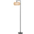 Podna LED lampa s dvostrukim sjenilom, zatamnjiva, 3 boje svjetla, crna