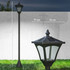 Solarna vrtna lampa u obliku lanterne, LED 30 lumena, crna