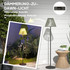 Solarna podna lampa s ratan sjenilom i 25 LED dioda, siva