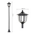 Solarna LED vrtna lampa s efektom plamena, crna