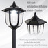 Solarna LED vrtna lampa s efektom plamena, crna