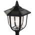 Solarna LED vrtna lampa s efektom plamena, crna
