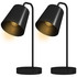 Set od 2 stone lampe s USB-A i USB-C priključkom, crne