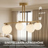 Viseća lampa s 4 kugle, podesiva visina i rotacija 350°, bijela