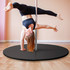 Okrugla prostirka za pole dance, debljine 5 cm, crna