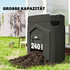 Komposter 240 l s 3 vrata 78 × 75 × 78 cm, crni