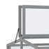 Mini plastenik s krovom na otvaranje 90 × 80 × 58 cm, svijetlosiva