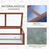 Mali plastenik od drveta s poklopcem od polikarbonata 100 × 65 × 40 cm, smeđi