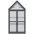 Mini plastenik s 3 police i krovom na otklapanje 70,5 × 42 × 132 cm, siva
