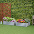Povišene gredice set od 2 komada 100 × 100 × 30 cm, sive