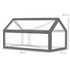 Mini plastenik od drveta 90 × 52 × 49,5 cm, sivi