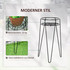 Set od 3 stalka za cvijeće 26 × 23 × 42 cm, crni