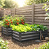 Set od 2 povišene gredice 100 × 60 × 30 cm, tamnosiva