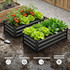 Set od 2 povišene gredice 100 × 60 × 30 cm, tamnosiva