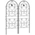 Set od 2 metalne rešetke za penjačice s motivom ptica 50 × 120 cm, crne