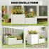 Povišena gredica s 3 nivoa 120 × 80 × 64 cm, bijela