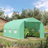 Plastenik 450 × 300 × 200 cm s folijom i vratima na rajsfešlus, zeleni