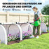 Plastenik s 4 vrata na patent zatvarač 395 × 100 × 80 cm, bijeli