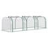 Plastenik s 3 vrata na patent 295 × 100 × 80 cm, prozirni