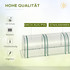 Plastenik s 3 vrata na patent 295 × 100 × 80 cm, prozirni