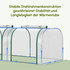 Plastenik s 3 vrata na patent 295 × 100 × 80 cm, prozirni