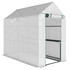 Plastenik prohodni s 4 police 120 × 186 × 190 cm, bijelo-zeleni