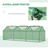 Plastenik s prozorima koji se motaju 180 × 60 × 60 cm, tamnozeleni