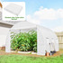 Folija za tunelski plastenik 300 × 300 × 200 cm, s vratima i 6 prozora, bijela
