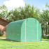 Folija za plastenik 400 × 200 × 200 cm s vratima i 8 prozora, zelena