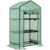 Mali plastenik s 3 police i folijom 69 × 49 × 125 cm, zeleni