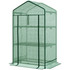 Mali plastenik s 3 police i folijom 69 × 49 × 125 cm, zeleni