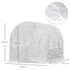 Plastenik s folijom i 6 prozora na motanje 295 × 200 × 200 cm, bijeli