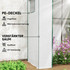 Plastenik s rolo vratima i 2 prozora 196 × 77 × 197 cm, bijeli
