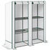 Plastenik s 3 police i rolo vratima 144 × 48 × 152 cm, bijeli