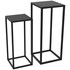 Set od 2 stalka za cvijeće 25 × 25 × 58,5 i 31 × 31 × 65 cm, crni