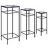 Set od 3 stalka za cvijeće 28 × 28 × 71 cm, plavo-bijeli
