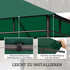 Rezervni krov za paviljon 300 × 300 cm, zelena