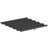 Zamjenski krov za paviljon 3 × 3 m s otvorima za vodu 250 × 255 cm, tamnosiva