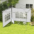 Set od 2 bočne stranice za paviljon 3 × 3 i 3 × 4 m, s prozorom, bijele