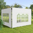 Set od 2 bočne stranice za paviljon 3 × 3 i 3 × 4 m, s prozorom, bijele